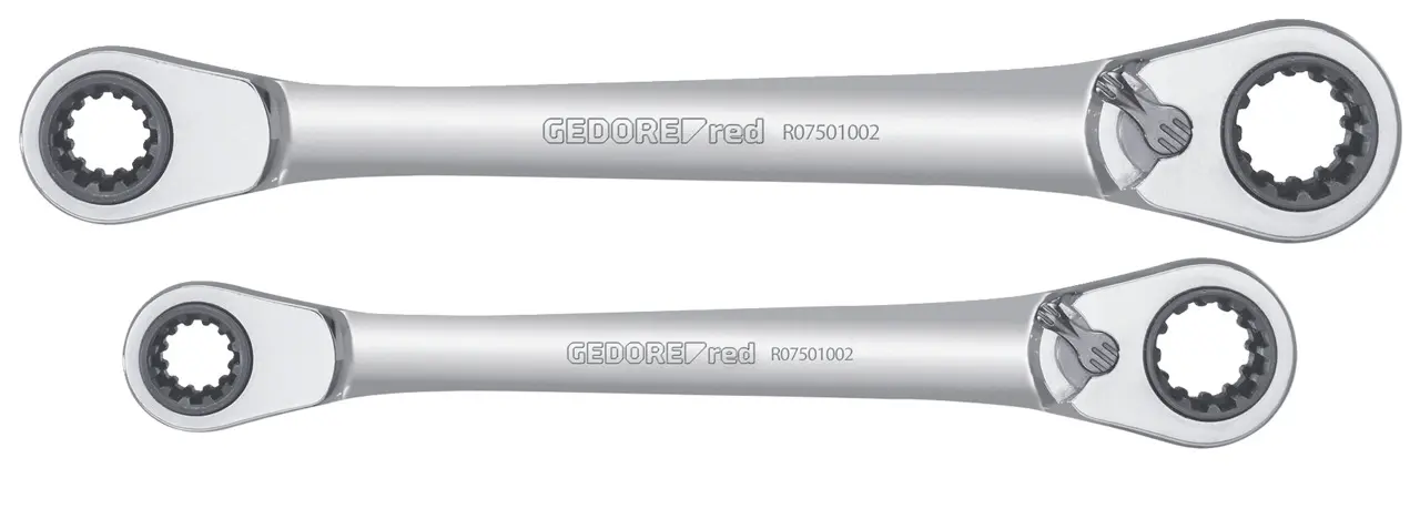 R07501002 Double-ended open-end wrench set in Check-Tool module 