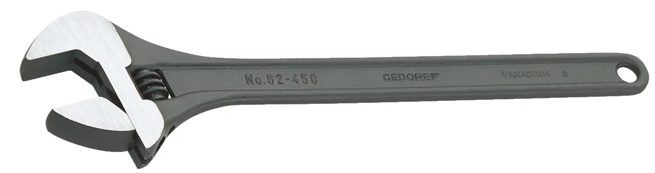 62 P Adjustable spanner, open end, phosphated 62 P Adjustable spanner, open end, phosphated