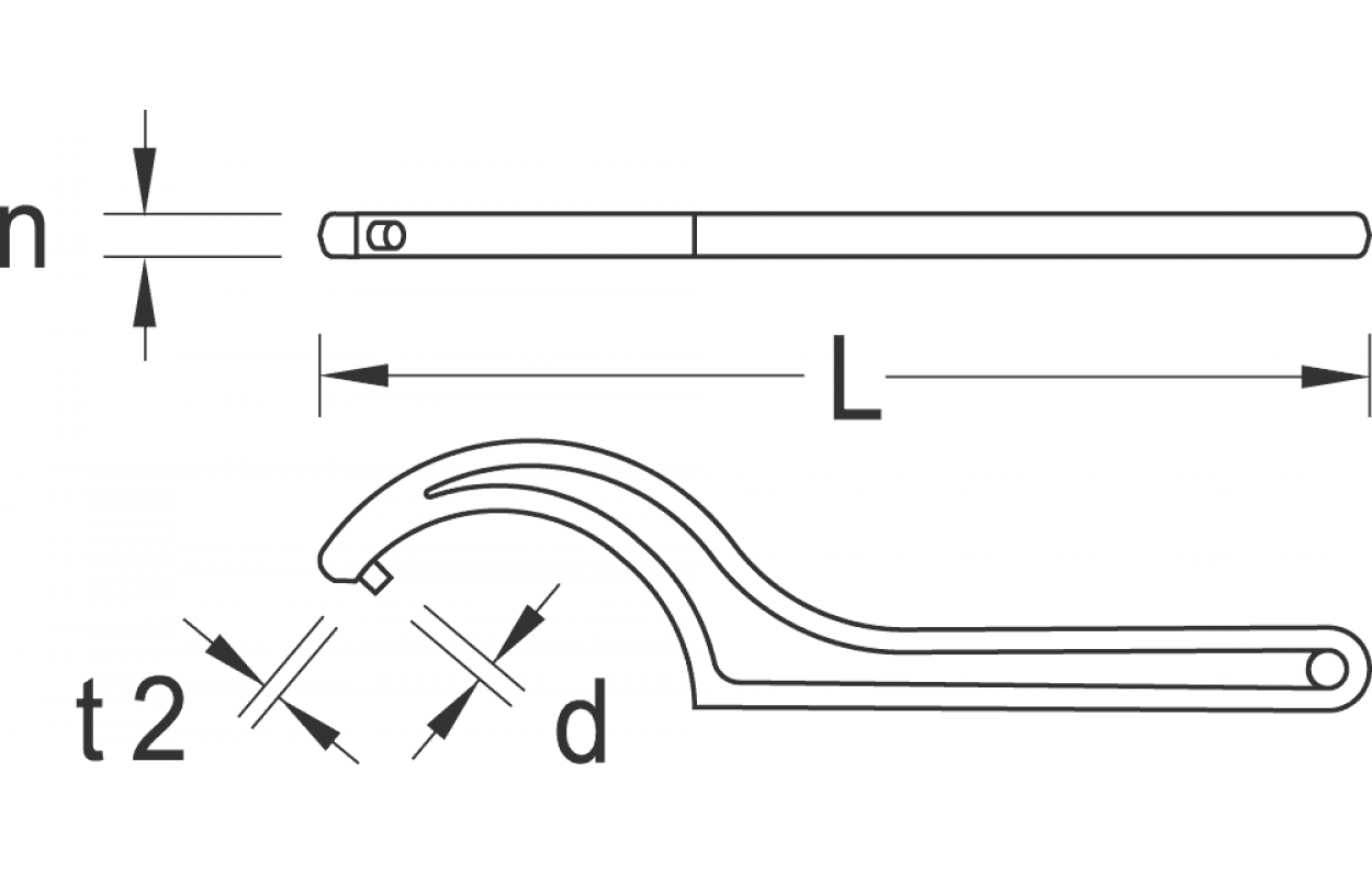 110-115 mm DIN 1810 Form B Gedore Hakenschlüssel 