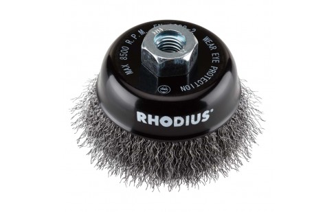 RHODIUS STBW Cup brush Crimped wire 65 - 125 mm