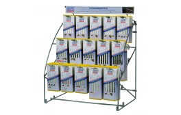 WILPU Hang up display with 5 x 15 types of Jigsaw blades for wood and plastic (5 x 15 pieces)