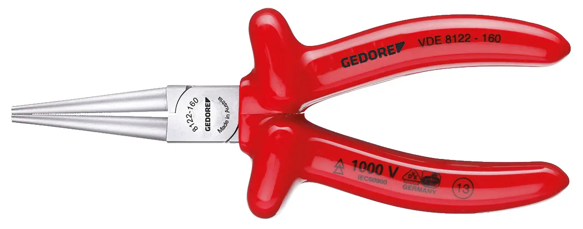 VDE 8122-160 VDE круглогубцы с погружной изоляцией 160 mm VDE 8122-160 VDE круглогубцы с погружной изоляцией 160 mm