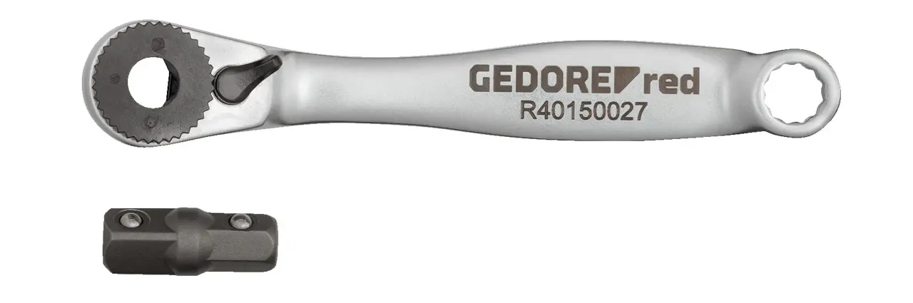 R40150027 Bit ratchet reversible, 1/4" 91 mm RSW6°+adapter 